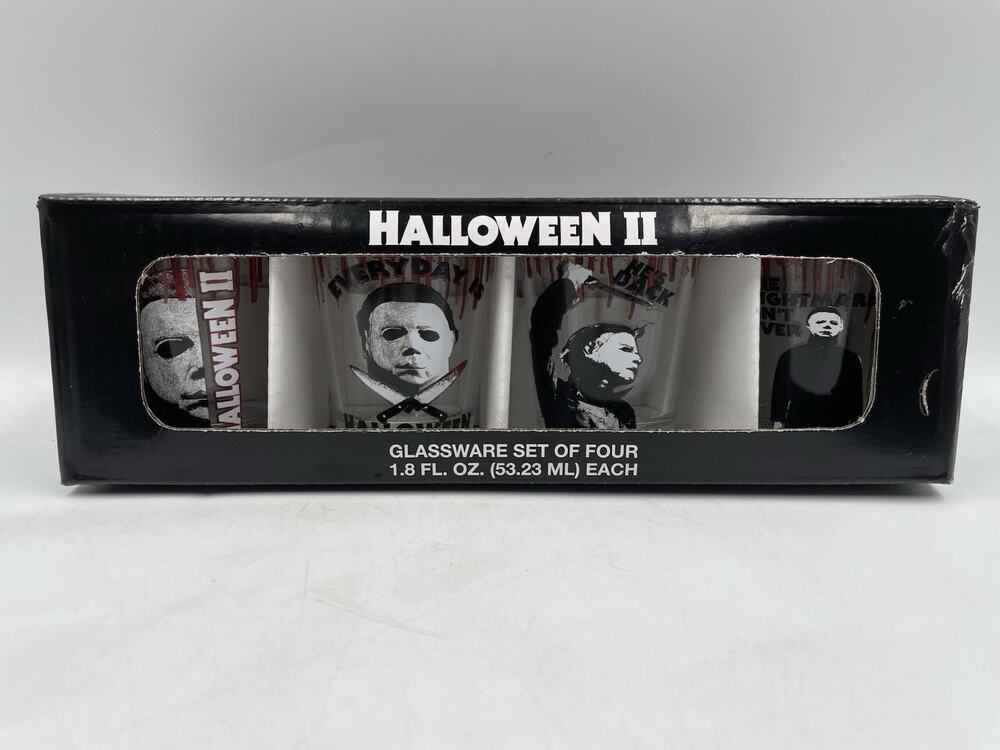 HALLOWEEN II MICHAEL MYERS SHOT GLASS SET OF 4 NEW